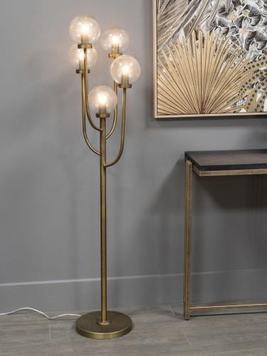 Bubble Floor Lamp – 137 cm, Glass Globes & Metal Base