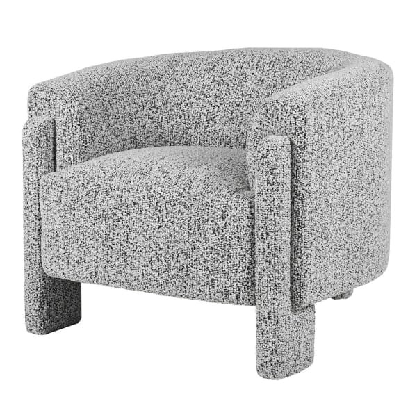Thunder Armchair – Grey Polyester Upholstered Armchair, 72 cm