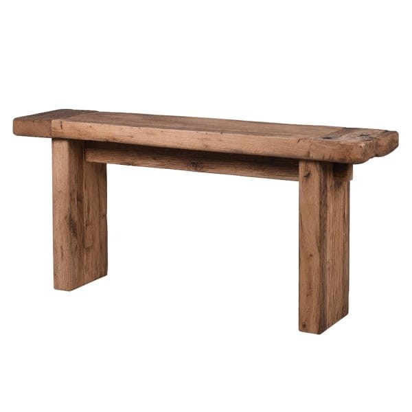 Boho 160 cm Console Table in Reclaimed Solid Oak – Colonial Style