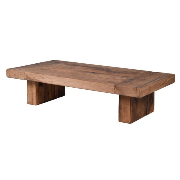 Boho solid reclaimed oak coffee table 135cm