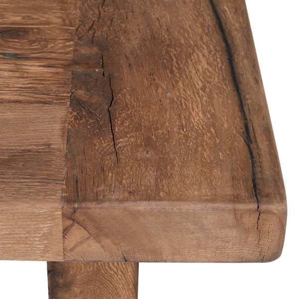 Natural grain of the Boho reclaimed oak coffee table