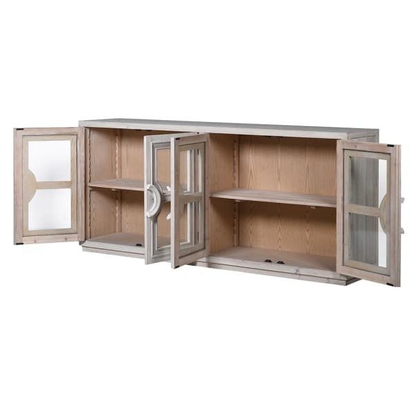 Light wood sideboard for living room and dining room storage