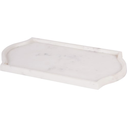 Marble White Decorative Tray 33 cm – Natural Stone Display Tray