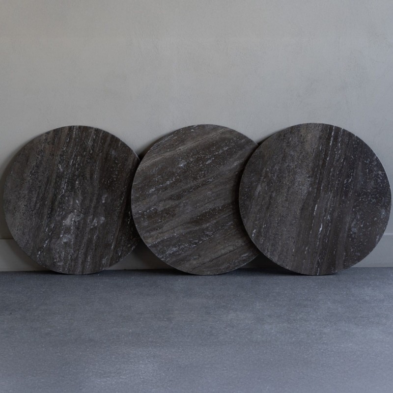 Finsbury Marble Coffee Table - 60 cm, Round Table with Marble Top