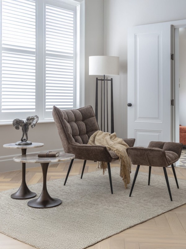Linton Black floor lamp for a modern classic interior