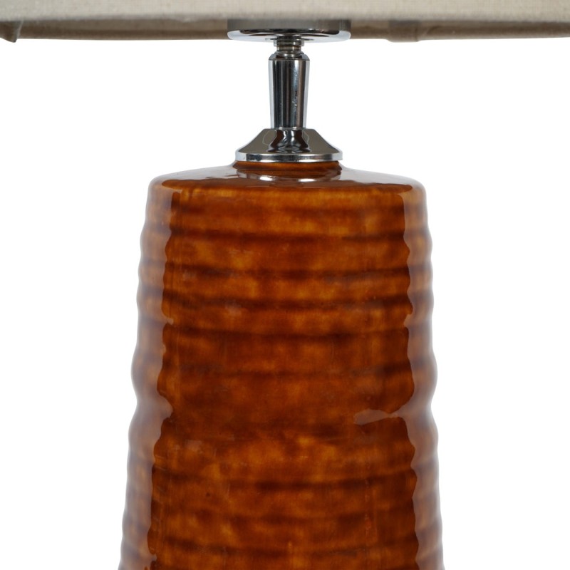 Bremner floor lamp with a ridged ceramic base