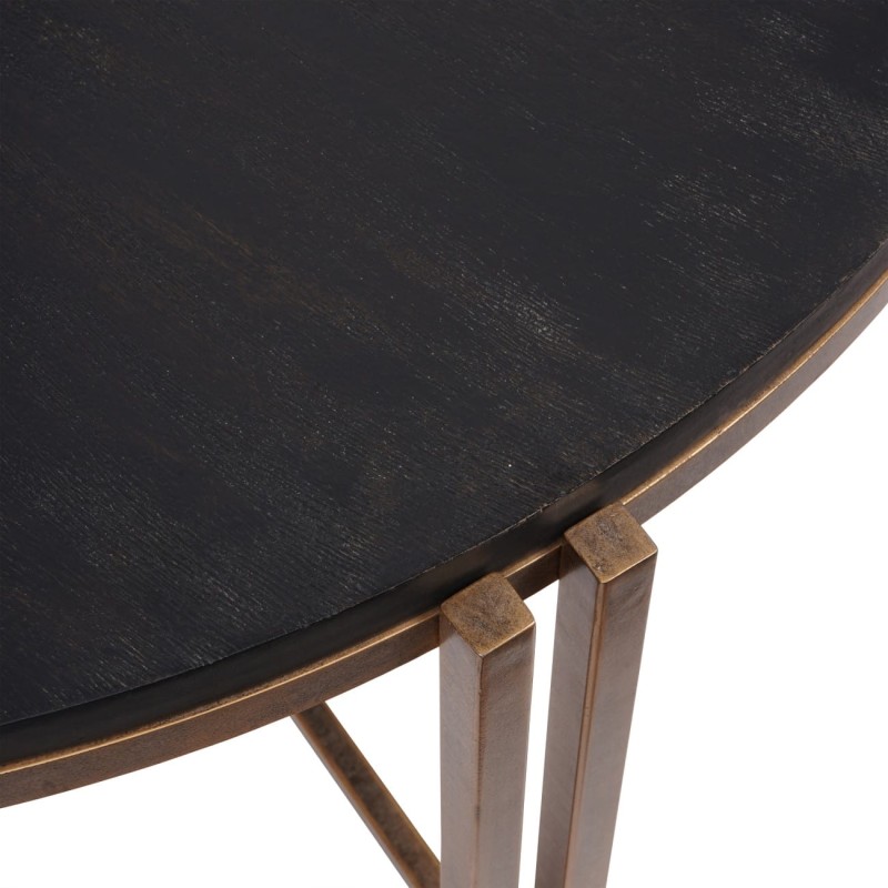 Knightsbridge coffee table with geometric metal base