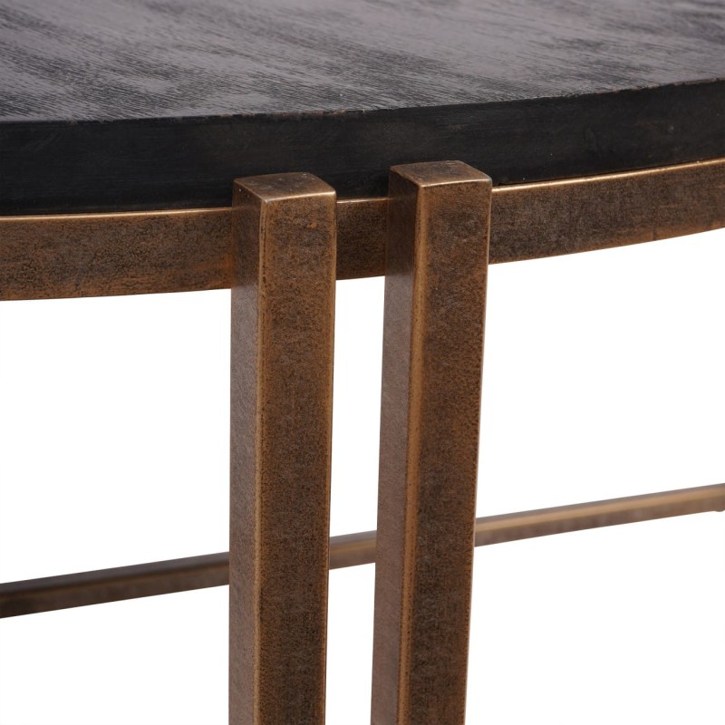 Knightsbridge coffee table with geometric metal base