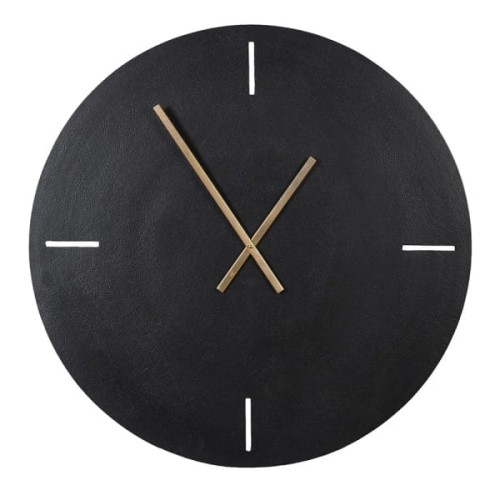 Brompton Aluminium Black and Gold Wall Clock 73 cm