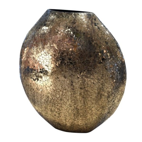 Gold Glass Mosaic Vase 85 cm