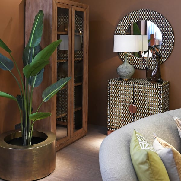 Large artificial tropical plant for a living room