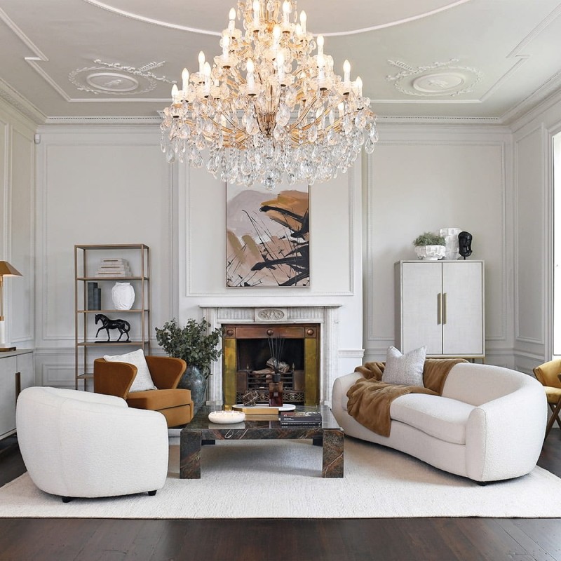 Primrose Bar Cabinet 182 cm liga oak copper coloured frame