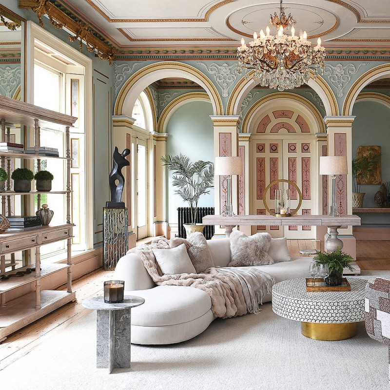 Rzeźba do salonu Boscobel 100 cm nowoczesna aluminium rzeźba podłogowa brąz