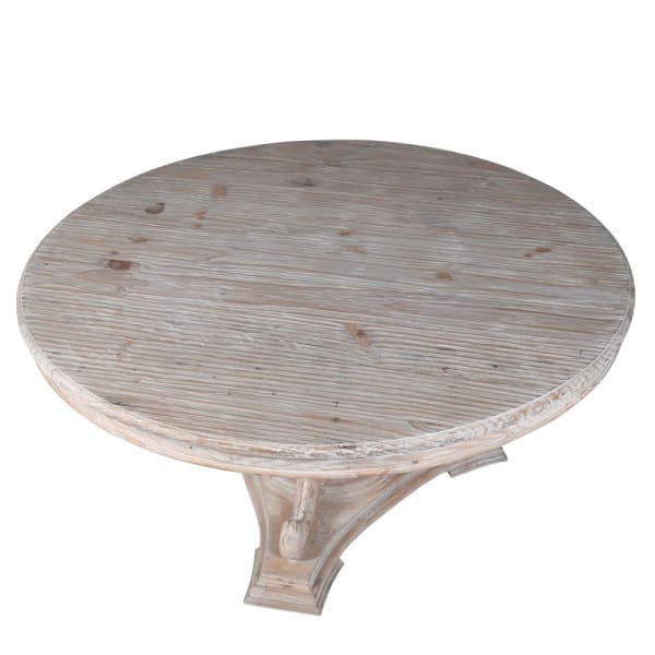Westminister Washed Round Dining Table – 160 cm Wooden Table