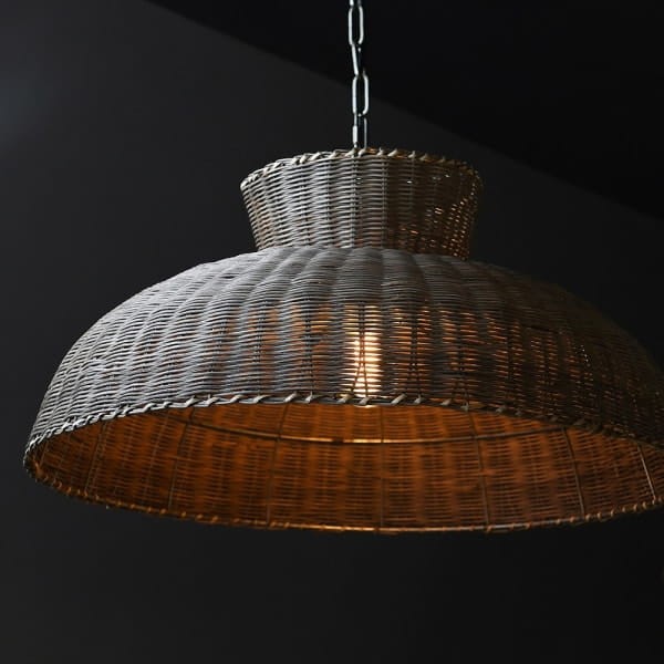 Rattan Boho pendant light 69 cm in natural rattan