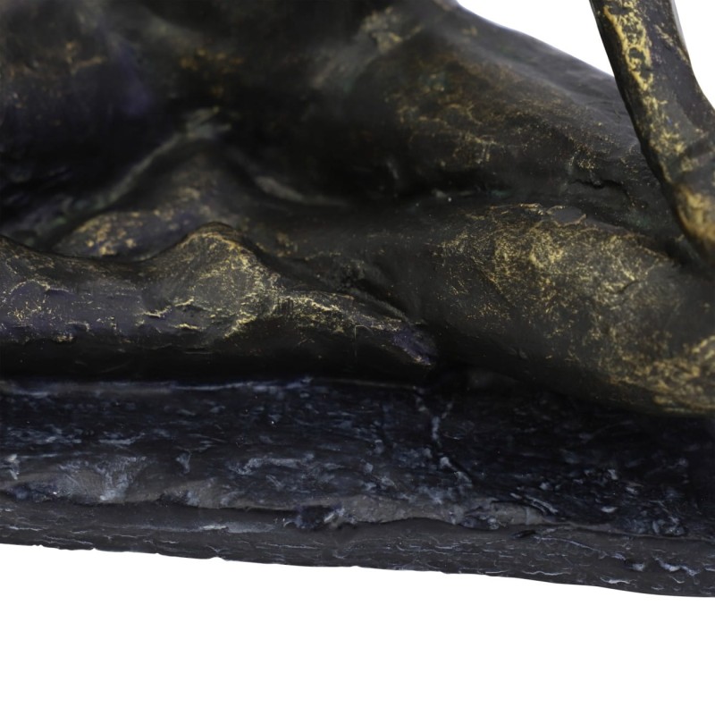 Antique bronze female yoga figurine measuring 26 cm