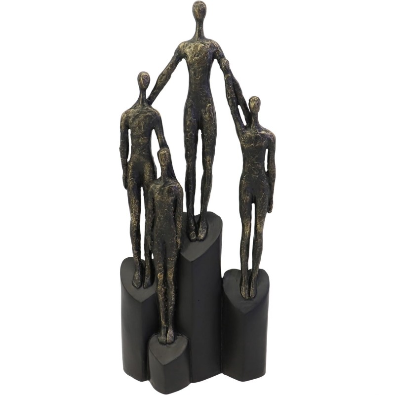 Family on Plinths sculpture measuring 41.5 cm high