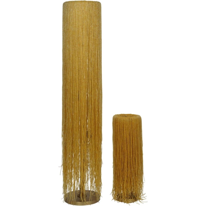 Handcrafted boho floor lamp – crystal yellow bead design for modern interiors