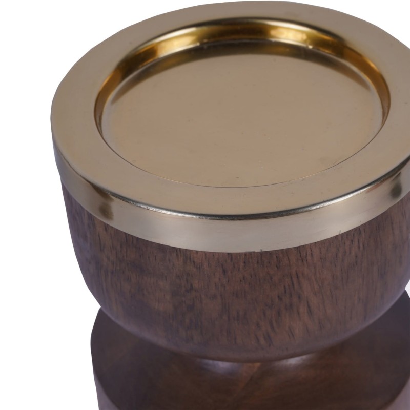 Amalfi candle holder made from natural mango wood