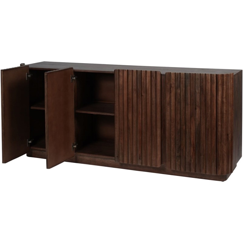 Dark brown mango wood sideboard for a living or dining room