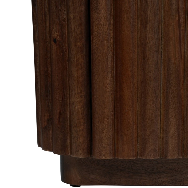Close-up of the fluted mango wood sideboard doors