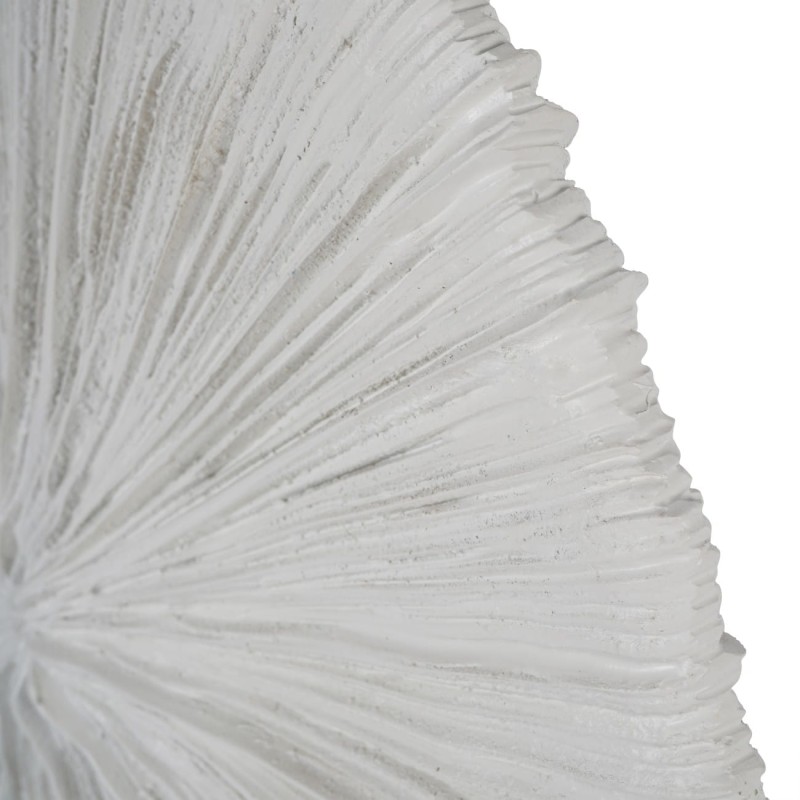 Orbis White Sculpture – 58 cm Textured Resin Disc