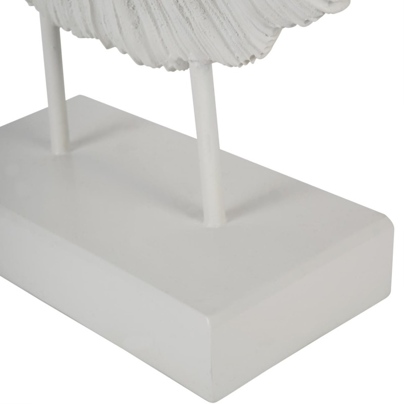Orbis White Sculpture – 58 cm Textured Resin Disc