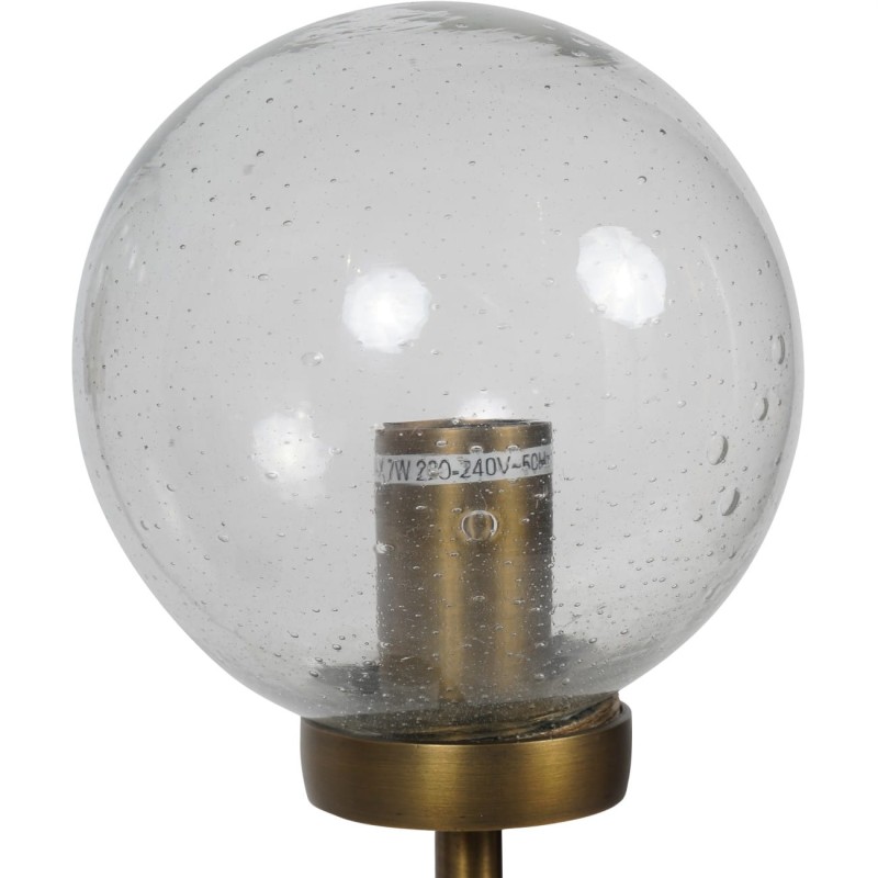 Gold lamp with curved metal arms