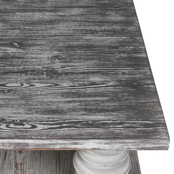 Grey Pine Coffee Table 140 cm – Distressed Pine Wood Coffee Table