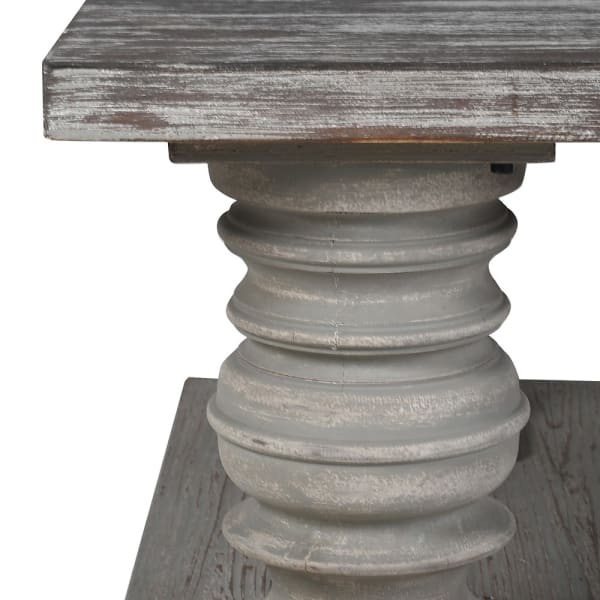 Grey Pine Coffee Table 140 cm – Distressed Pine Wood Coffee Table