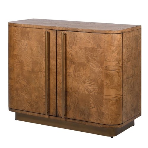 Lincoln Burl Veneer Cabinet 101.5 cm with Two Doors