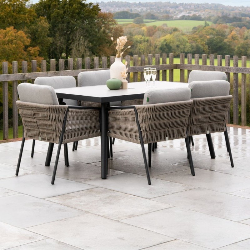 Esher Outdoor Dining Set – Six Chairs and Rectangular Table