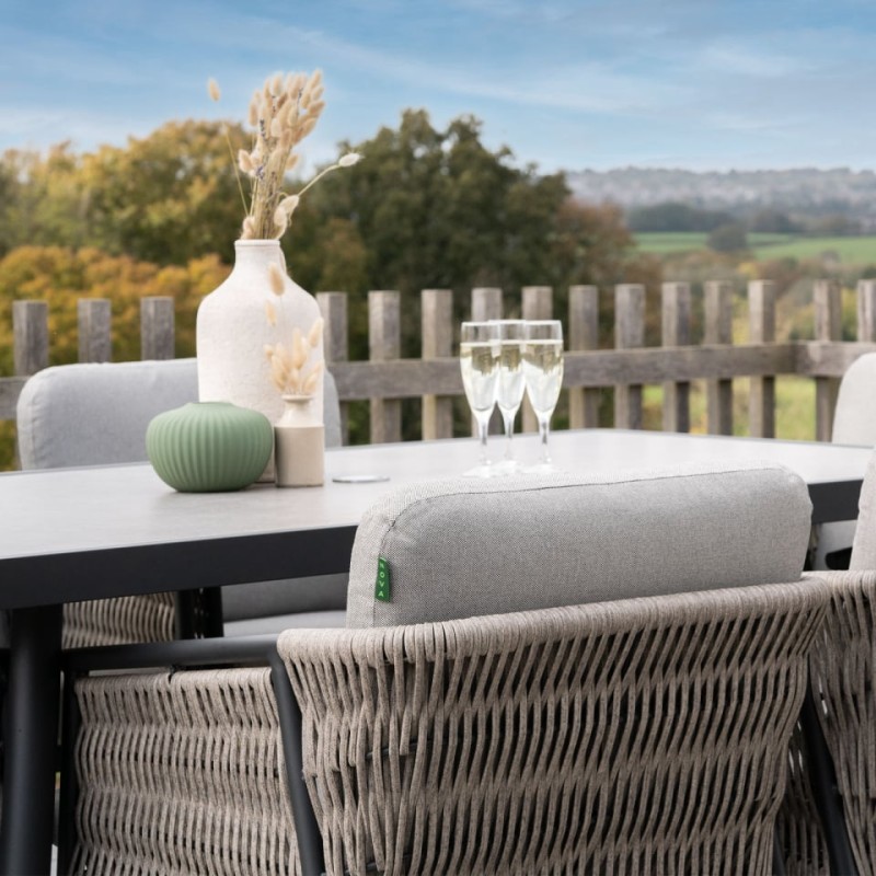 Esher Outdoor Dining Set – Six Chairs and Rectangular Table