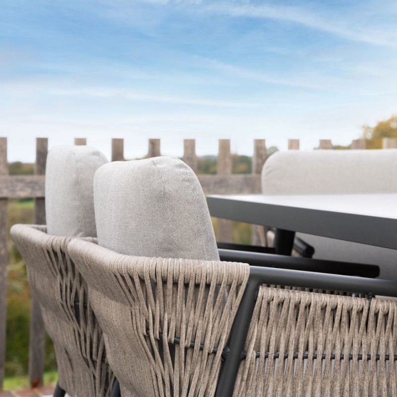 Esher Outdoor Dining Set – Six Chairs and Rectangular Table