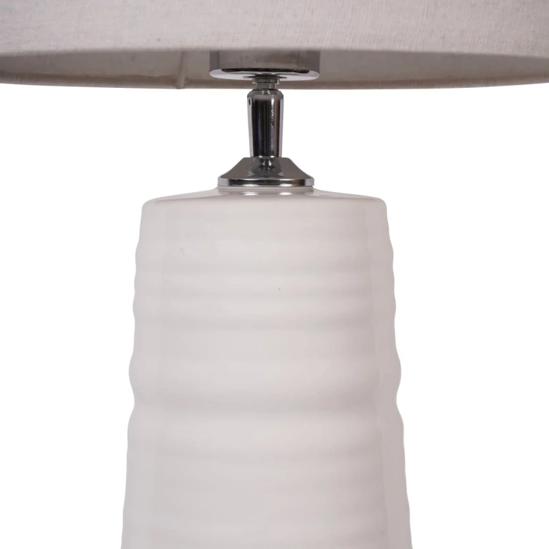 White ceramic floor lamp for a living room