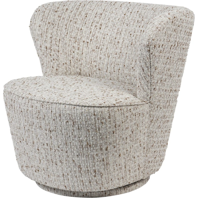 Greenwich Natural Swivel Armchair – Cream Velvet Upholstered Chair