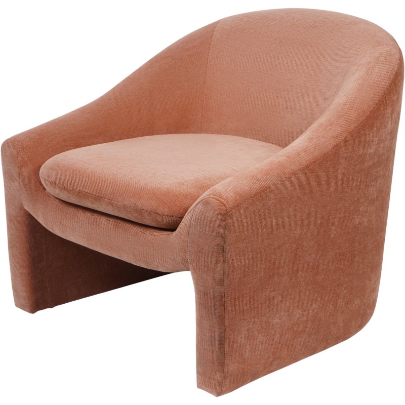 Lovely Armchair – Pink Chenille Upholstered Armchair