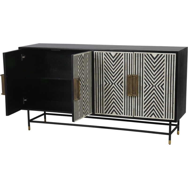Belize II buffet cabinet on a black metal base