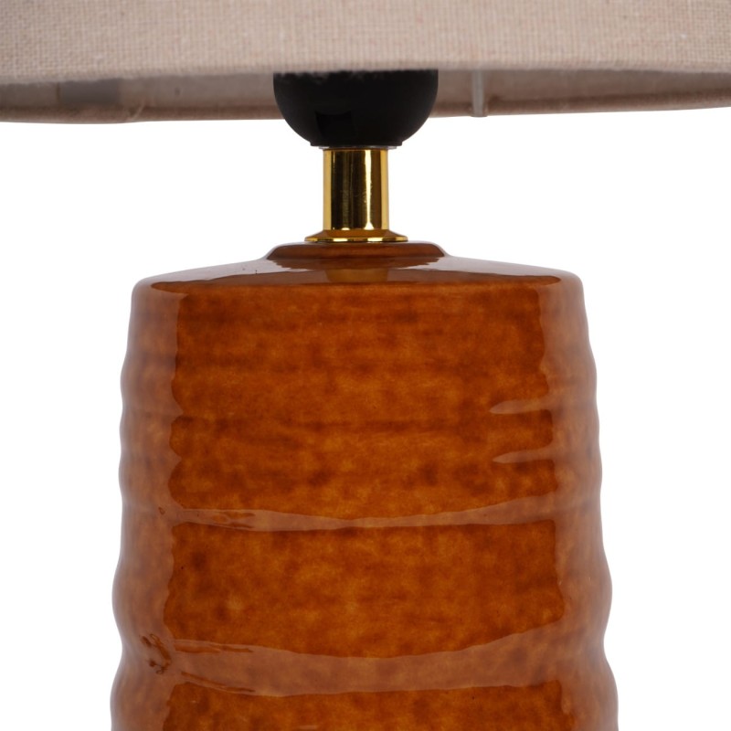 Slim ceramic table lamp for a console table