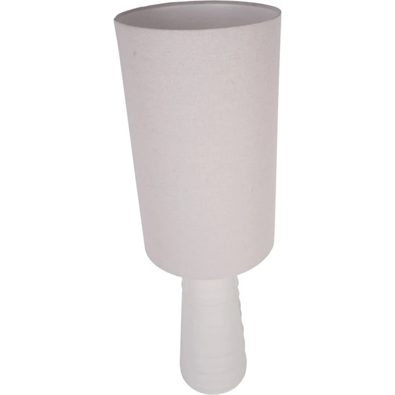 White ceramic lamp for a console table