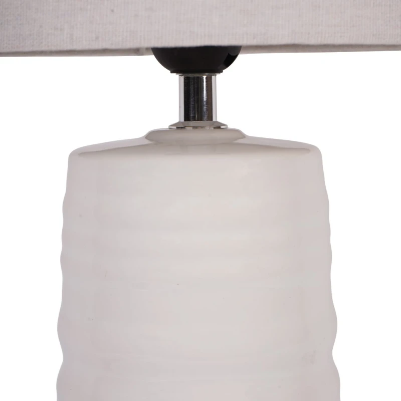 Bremner White lamp with a slender ceramic base