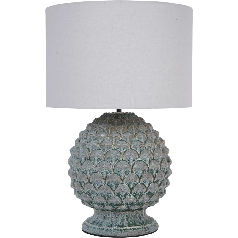 Arnos table lamp with a light fabric shade