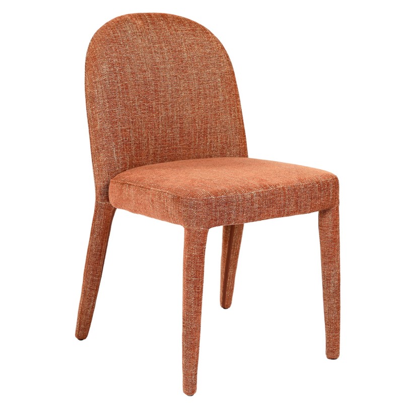 Set of Two Brown Duo Upholstered Dining Chairs