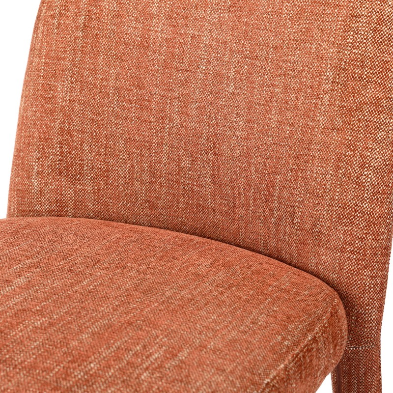 Set of Two Brown Duo Upholstered Dining Chairs