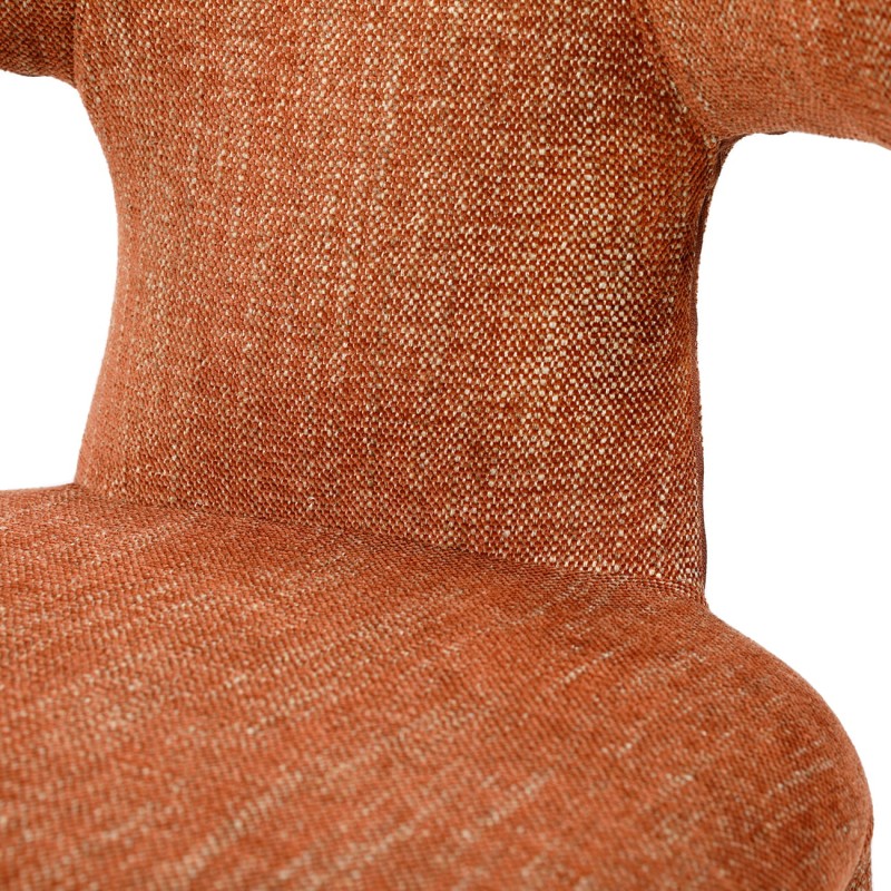 Set of two upholstered brown dining chairs