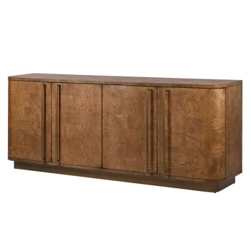 Lincoln Burl Veneer Sideboard 200 cm with Four Doors
