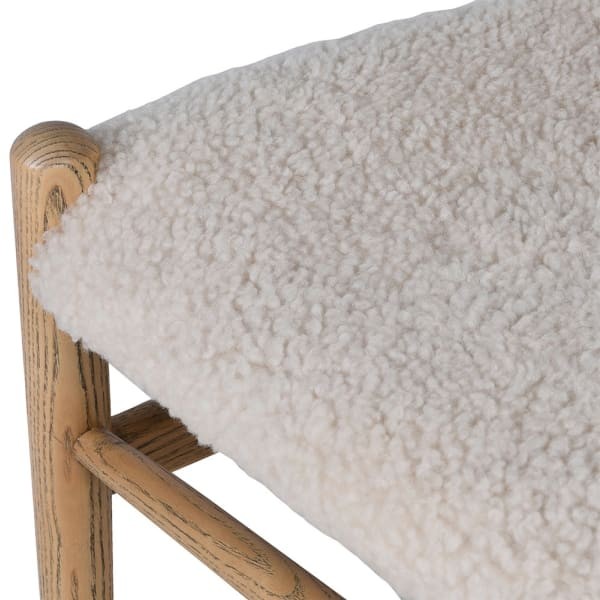 Pale ash Linton dining chair with a wishbone backrest