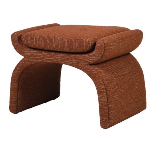 Luxury Rust Dressing Table Stool 65cm – Upholstered Vanity Stool