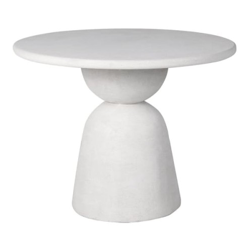Light Round Dining Table 100cm in Off-White