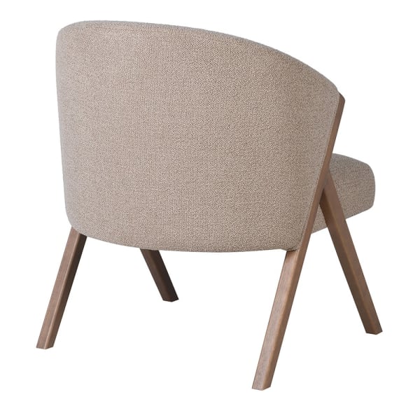 Belgrave Beige upholstered dining chair with rubberwood frame
